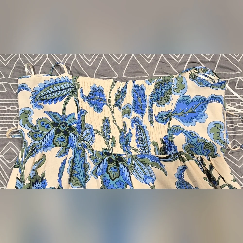 Zara The June Dress With Floral Print Midi Style Size Medium - Picture 5 of 7